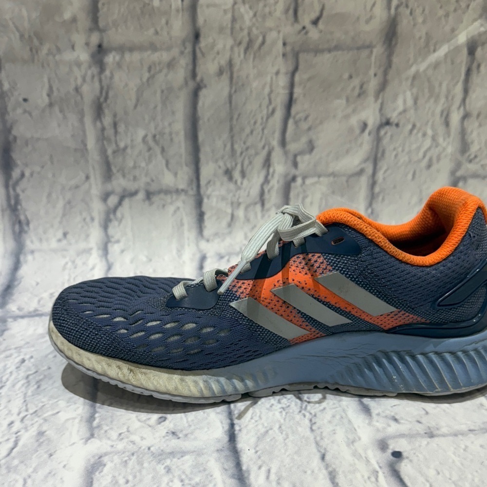 Adidas Youth Athletic Shoes in Gray-Blue and Orange - Picture 6 of 7